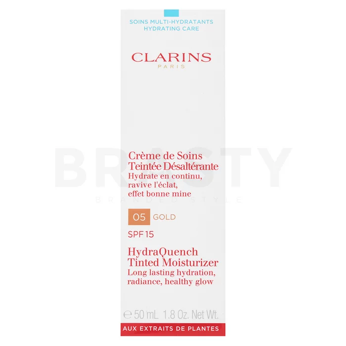 Clarins HydraQuench tónujúce a hydratačné emulzie Tinted Moisturizer SPF15 05 Gold 50 ml