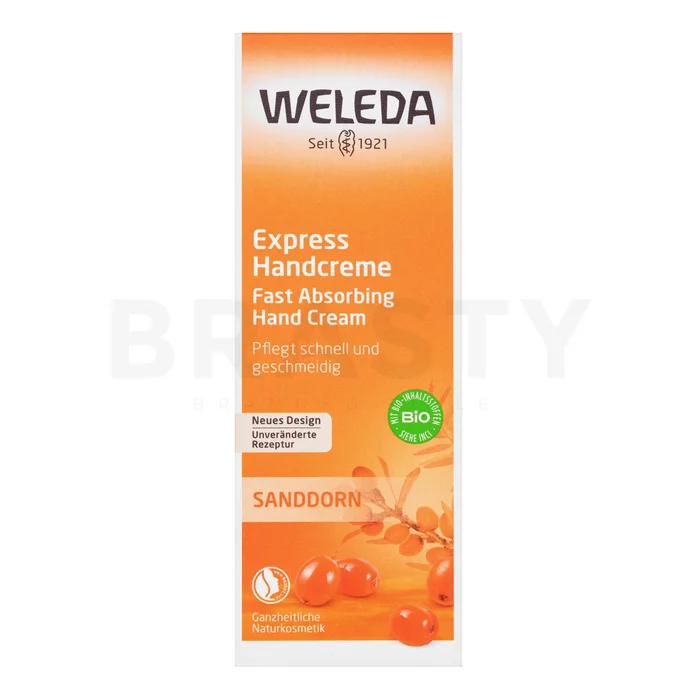Weleda Sea Buckthorn Fast Absorbing Hand Cream krém na ruce pro zklidnění pleti 50 ml
