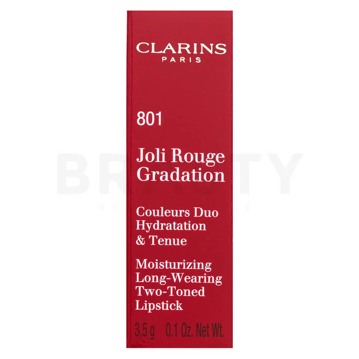 Clarins Joli Rouge Gradation Lipstick vyživující rtěnka 2v1 801 Coral Gradation 3,5 g