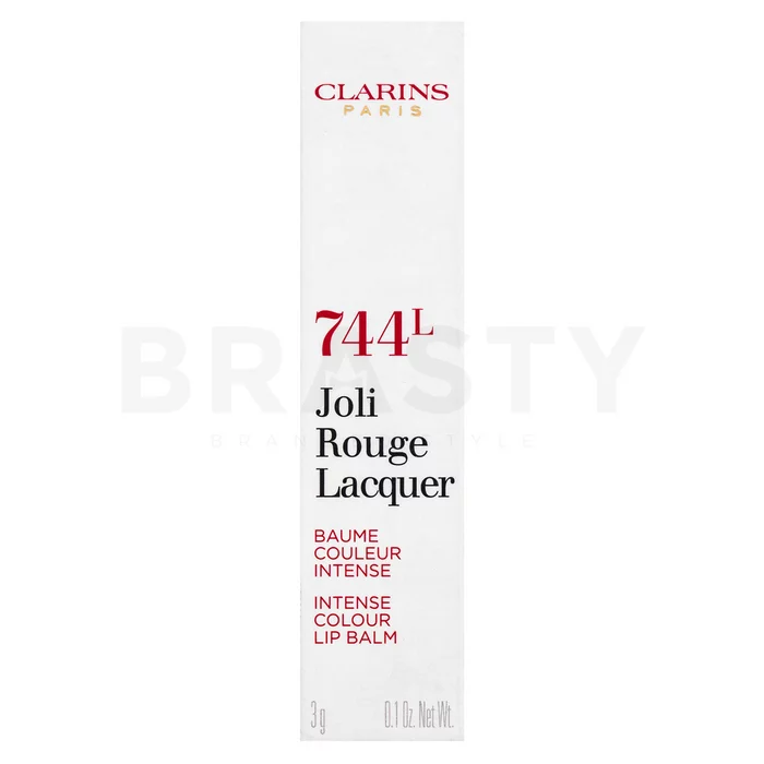 Clarins Joli Rouge Lacquer vyživující rtěnka 744L Plum 3,5 g