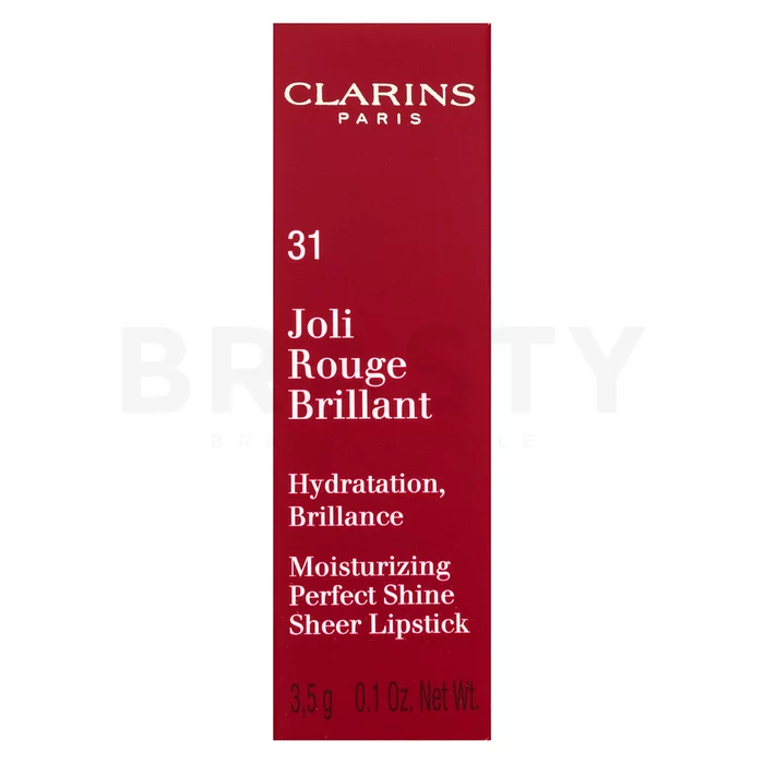 Clarins Joli Rouge Brillant Lipstick vyživující rtěnka s perleťovým leskem 31 Tender Nude 3,5 g