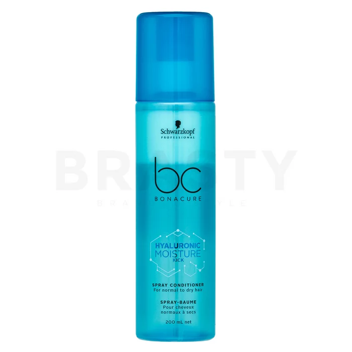 Schwarzkopf Professional BC Bonacure Hyaluronic Moisture Kick Spray Conditioner leave-in conditioner for normal and dry hair DAMAGE BOX 200 ml