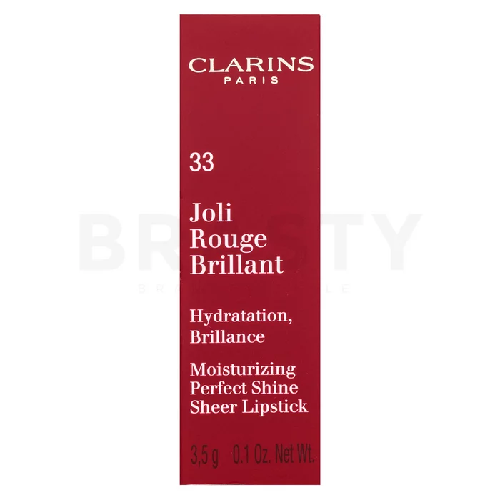 Clarins Joli Rouge Brillant Lipstick vyživující rtěnka s perleťovým leskem 33 Soft Plum 3,5 g