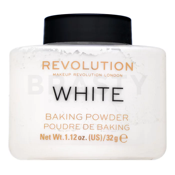 Makeup Revolution Baking Powder White pudr pro sjednocenou a rozjasněnou pleť 32 g