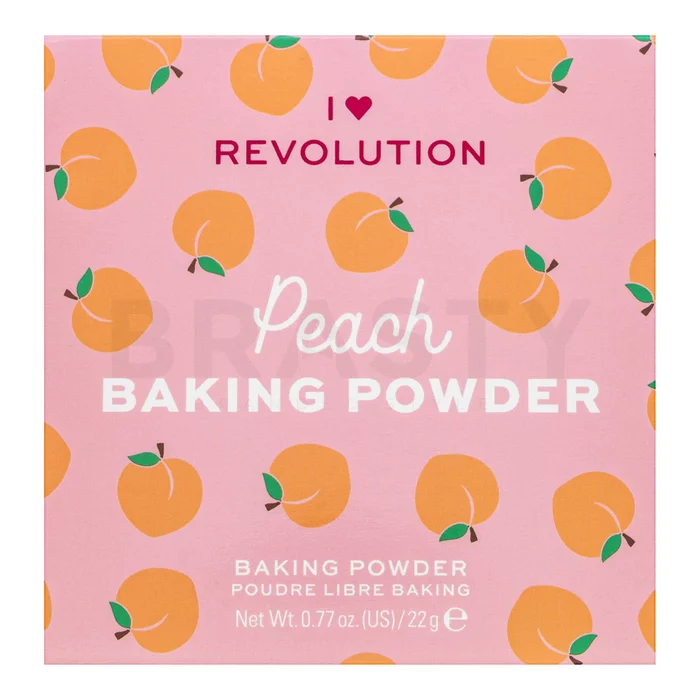 I Heart Revolution Baking Powder puder z ujednolicającą i rozjaśniającą skórę formułą Peach 22 g