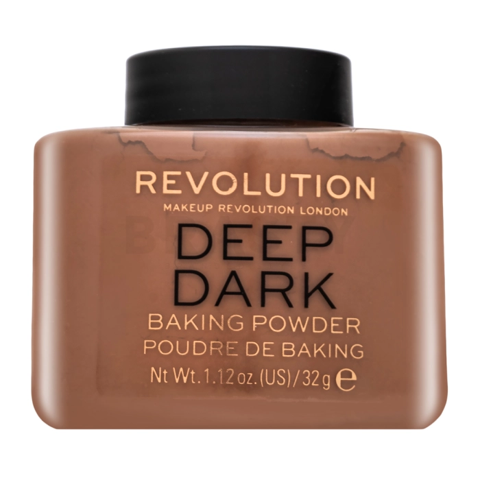 Makeup Revolution Baking Powder pudr pro sjednocenou a rozjasněnou pleť Deep Dark 32 g