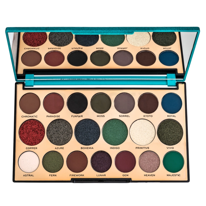 Makeup Revolution Precious Stone Eyeshadow Palette палитра сенки за очи Emerald 12 g