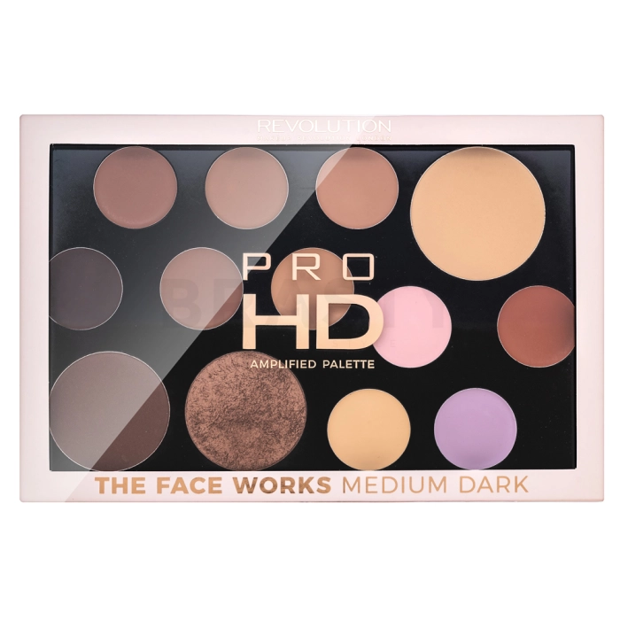 Makeup Revolution Pro HD Amplified Palette multifunctioneel palet The Face Works Medium Dark 15 g