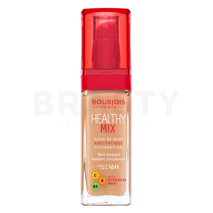 Bourjois Healthy Mix Anti-Fatigue Foundation vloeibare make-up voor een uniforme en stralende teint 055 Beige Dark 30 ml