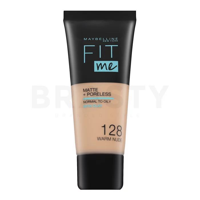 Maybelline Fit Me! Foundation Matte + Poreless tekutý make-up s matujícím účinkem 128 Warm Nude 30 ml