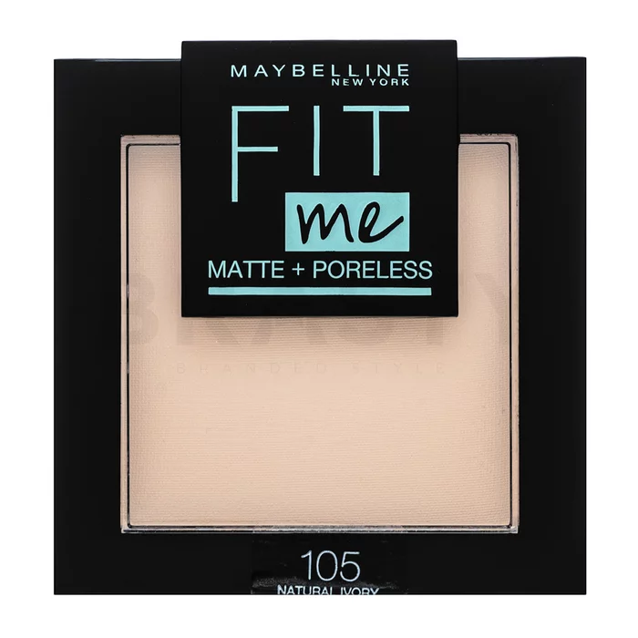 Maybelline Fit Me! Matte + Poreless Powder pudr s matujícím účinkem 105 Natural Ivory 9 g