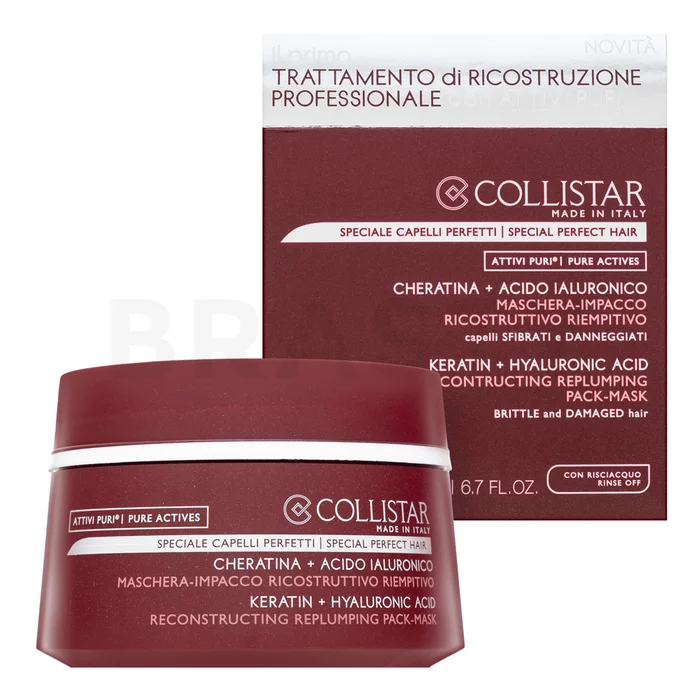 Collistar Special Perfect Hair Keratin+Hyaluronic Acid Mask регенерираща кератинова грижа за много повредена коса 200 ml
