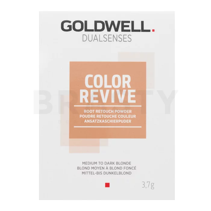 Goldwell Dualsenses Color Revive Root Retouch Powder vlasový korektor odrostů a šedin pro blond vlasy Medium To Dark Blonde 3,7 g