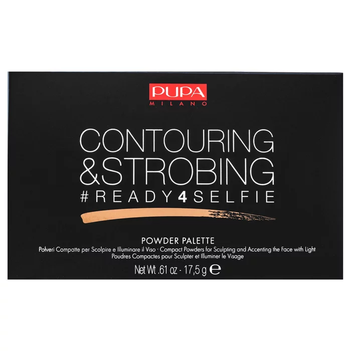 Pupa Contouring & Strobing Ready 4 Selfie Powder Palette Dark Skin paleta za konturiranje lica 18 g