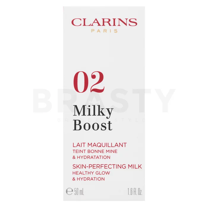 Clarins Milky Boost Foundation tónující a hydratační emulze pro sjednocenou a rozjasněnou pleť 02 Nude 50 ml