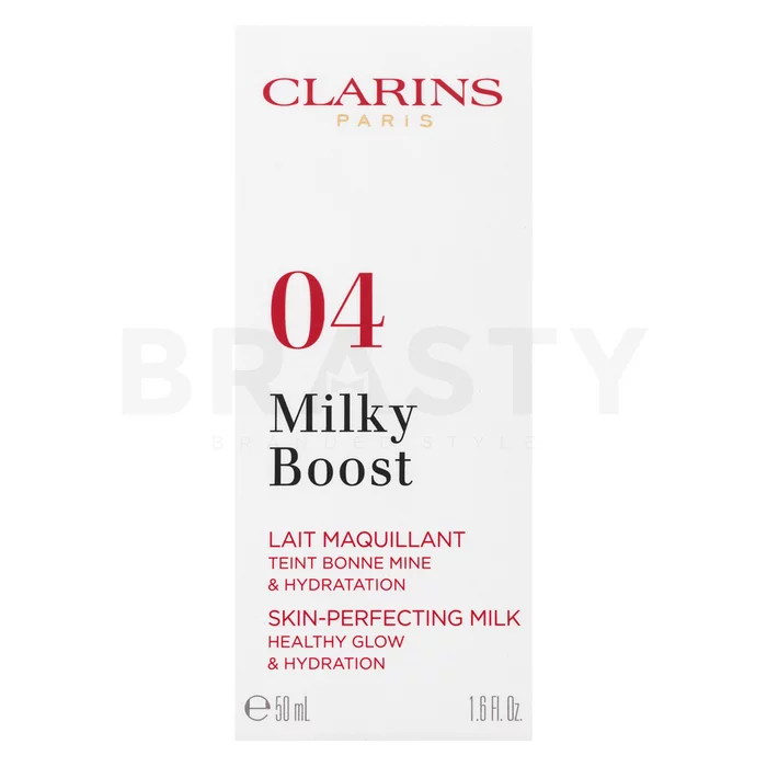 Clarins Milky Boost Foundation tónující a hydratační emulze pro sjednocenou a rozjasněnou pleť 04 Auburn 50 ml