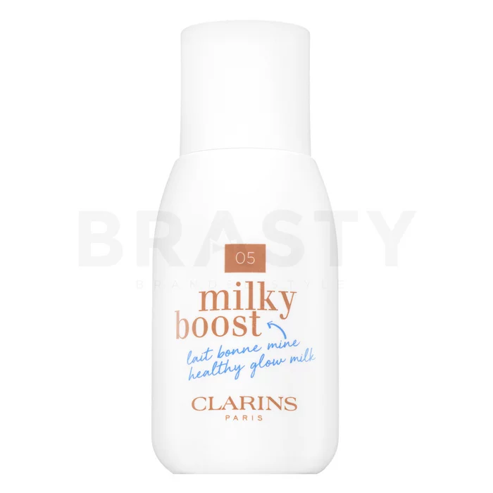 Clarins Milky Boost Foundation tónující a hydratační emulze pro sjednocenou a rozjasněnou pleť 05 Sandalwood 50 ml