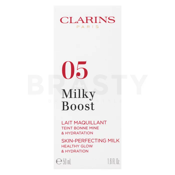 Clarins Milky Boost Foundation tónující a hydratační emulze pro sjednocenou a rozjasněnou pleť 05 Sandalwood 50 ml