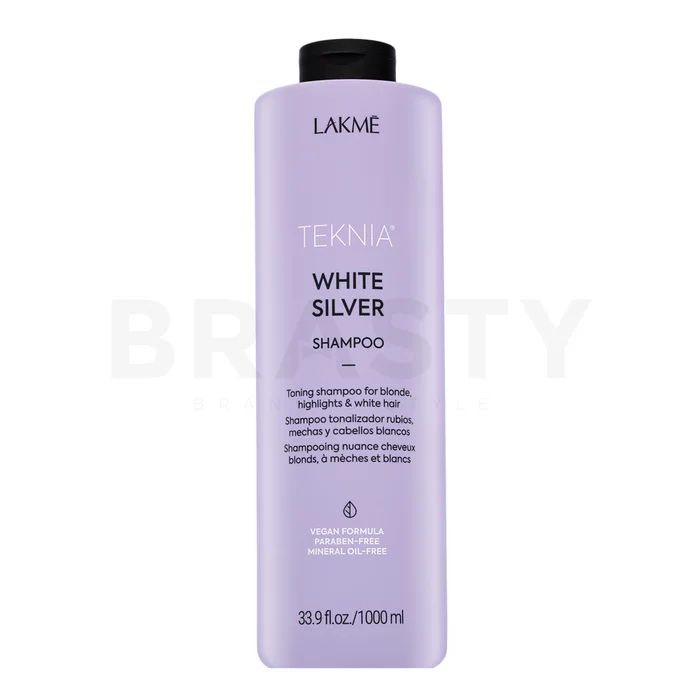 Lakmé Teknia White Silver Shampoo neutralizujúci šampón pre platinovo blond a šedivé vlasy 1000 ml