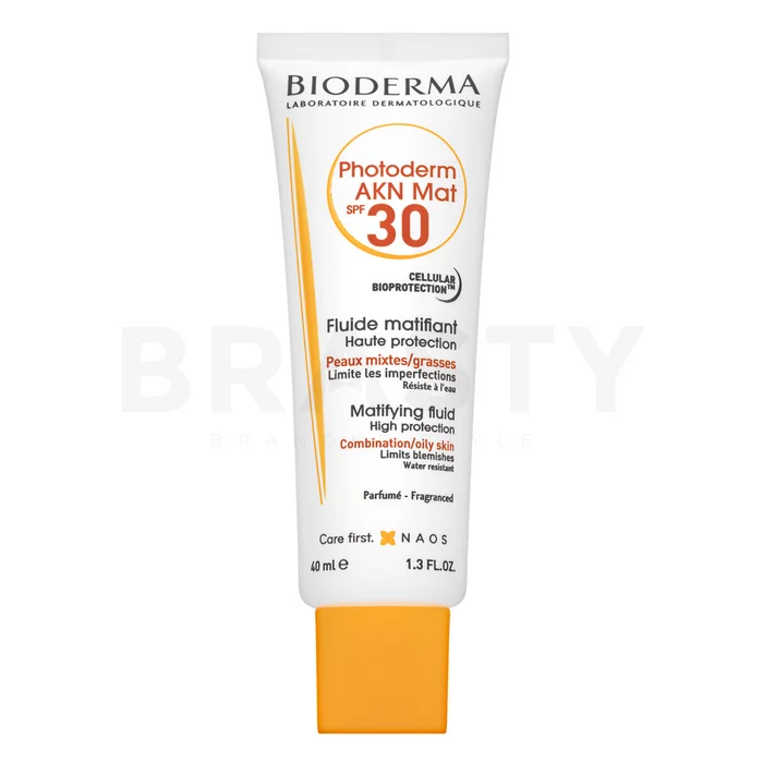 Bioderma Photoderm AKN Mat SPF30 Matifying Fluid mleczko do opalania do skóry wrażliwej 40 ml