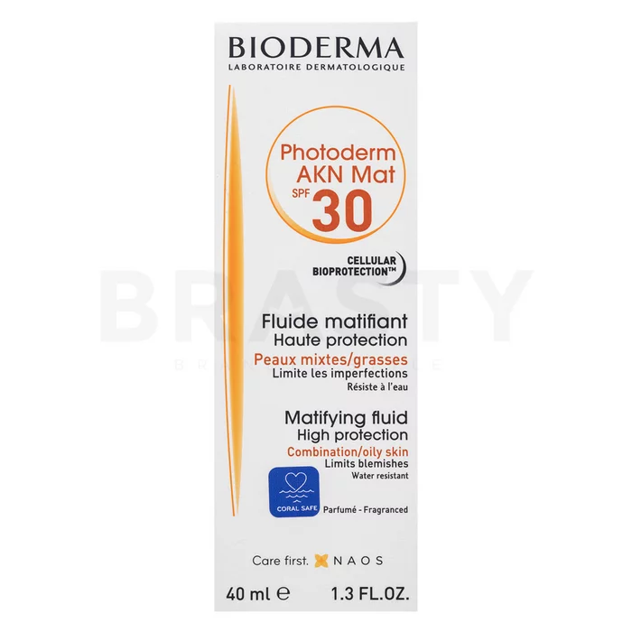 Bioderma Photoderm AKN Mat SPF30 Matifying Fluid mleczko do opalania do skóry wrażliwej 40 ml