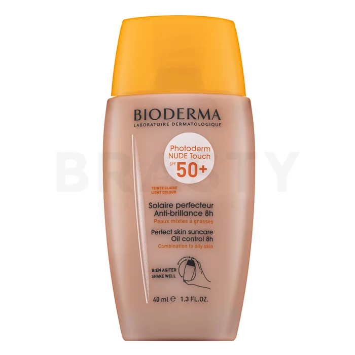 Bioderma Photoderm Nude Touch Perfect Skin SPF 50+ Light Colour mléko na opalování pro citlivou pleť 40 ml