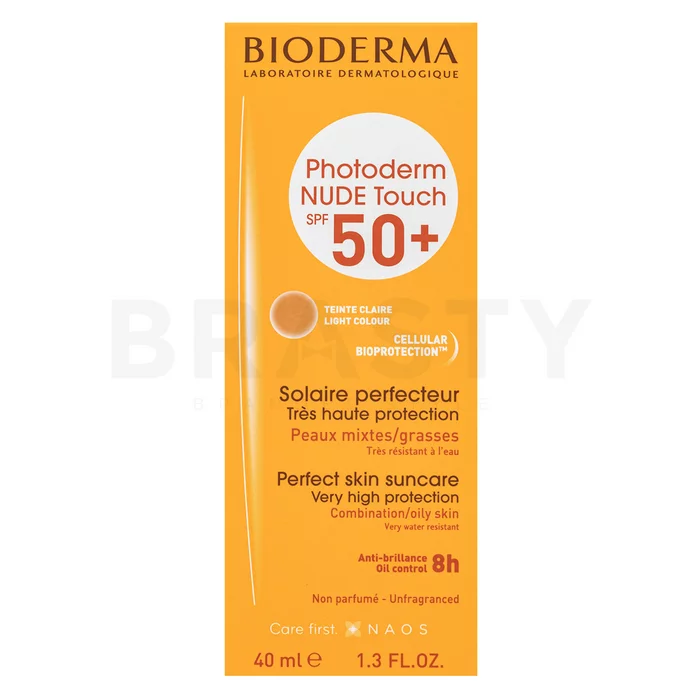 Bioderma Photoderm Nude Touch Perfect Skin SPF 50+ Light Colour mléko na opalování pro citlivou pleť 40 ml