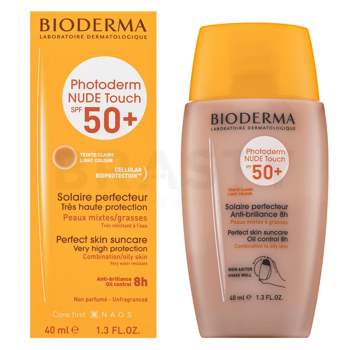 Bioderma Photoderm Nude Touch Perfect Skin SPF 50+ Light Colour mléko na opalování pro citlivou pleť 40 ml