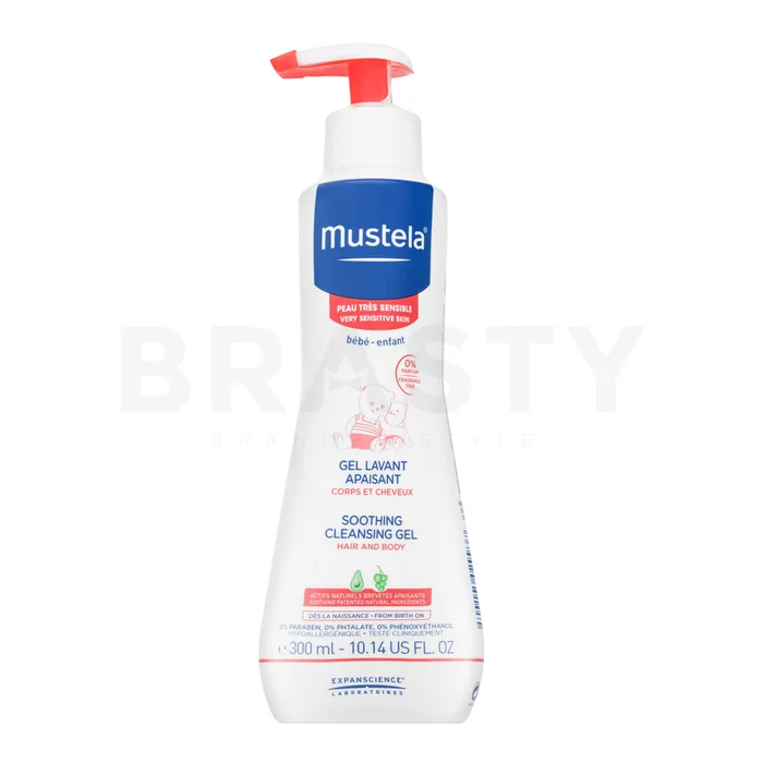 Mustela Bébé Soothing Cleansing Gel - Very Sensitive Skin šampon a sprchový gel 2v1 pro děti 300 ml