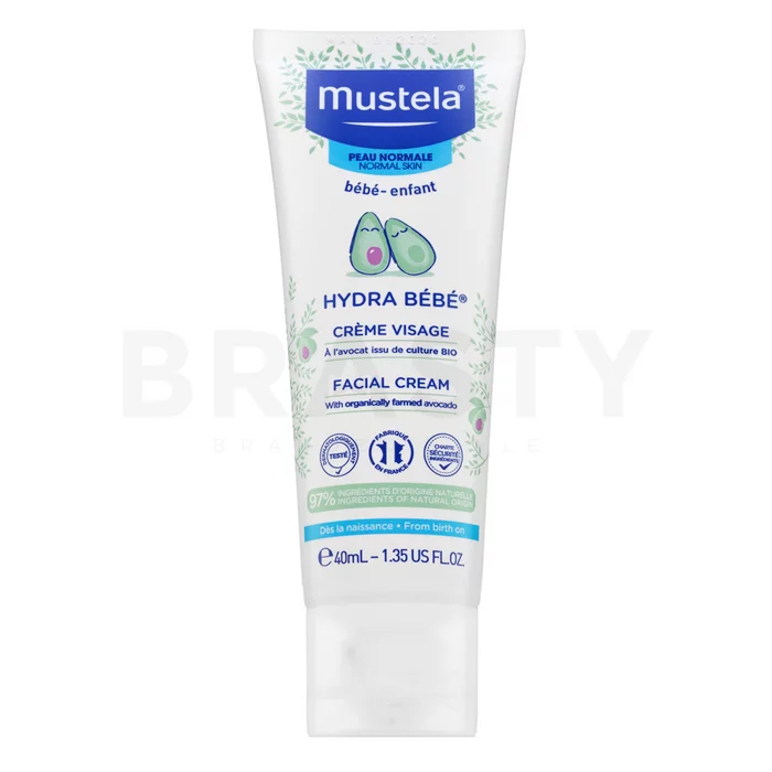 Mustela Hydra Bébé Facial Cream pleťový krém pro děti 40 ml