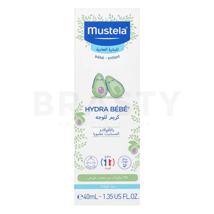 Mustela Hydra Bébé Facial Cream pleťový krém pro děti 40 ml