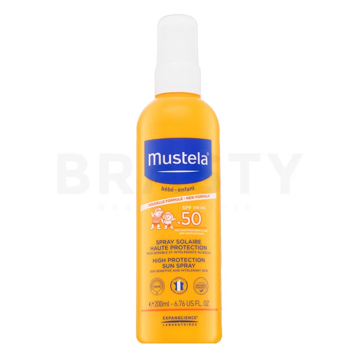 Mustela Bébé High Protection Sun Spray SPF50 sprej na opalování pro děti 200 ml
