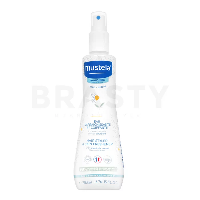 Mustela Bébé Hair Styler & Skin Refresher with Organic Chamomile osvěžující pleťový sprej pro děti 200 ml
