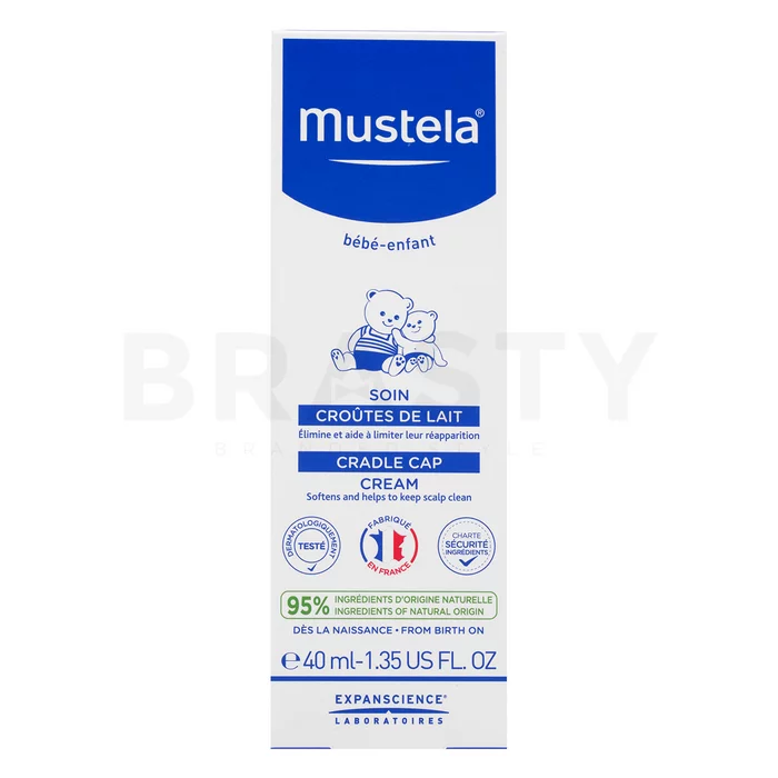 Mustela Bébé 1st Cradle Cap Cream krém na šupiny ve vlasech pro děti 40 ml