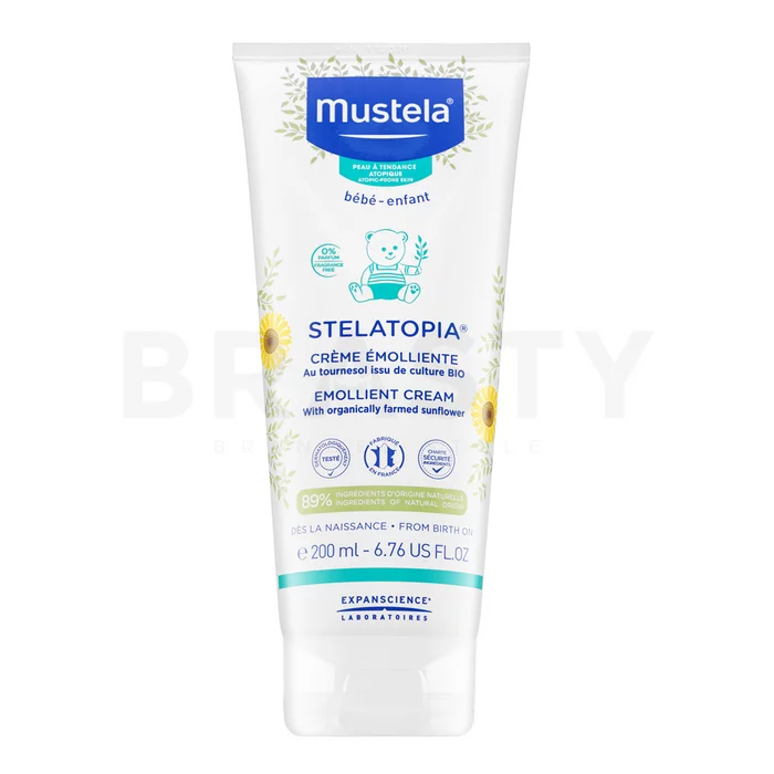 Mustela Bébé Stelatopia Emollient Cream zklidňující emulze pro suchou atopickou pokožku 200 ml