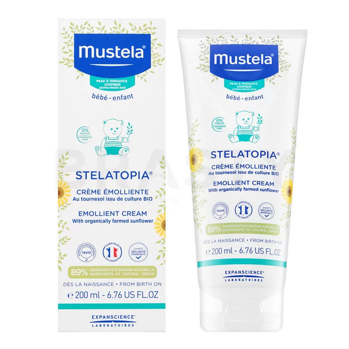 Mustela Bébé Stelatopia Emollient Cream zklidňující emulze pro suchou atopickou pokožku 200 ml