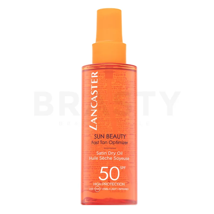 Lancaster Sun Beauty Dry Oil Fast Tan Optimizer SPF50 opalovací olej na obličej a tělo 150 ml
