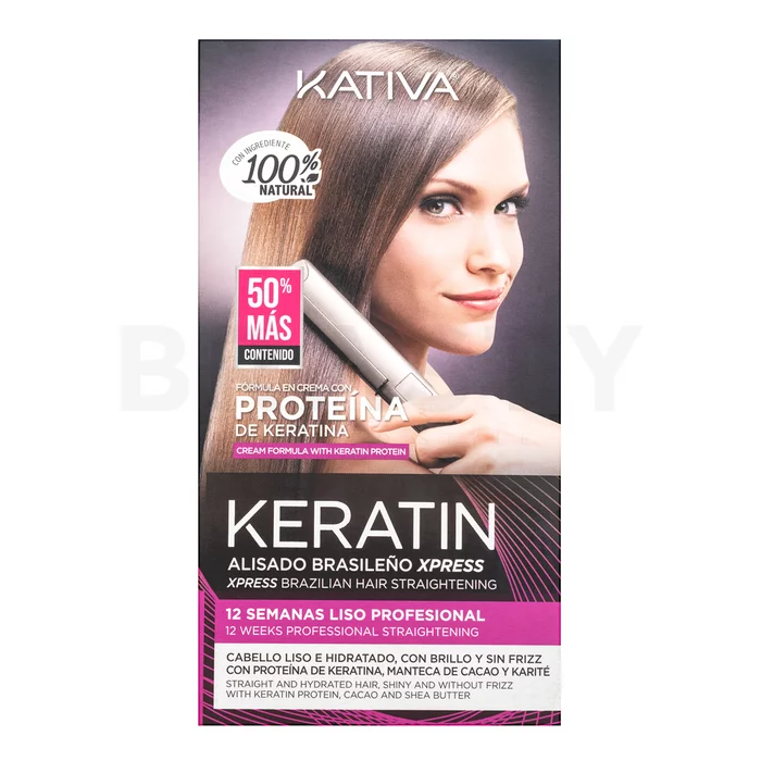 Kativa Protein Xpress Brazilian Hair Straightening Kit sada s keratínom pre narovnanie vlasov