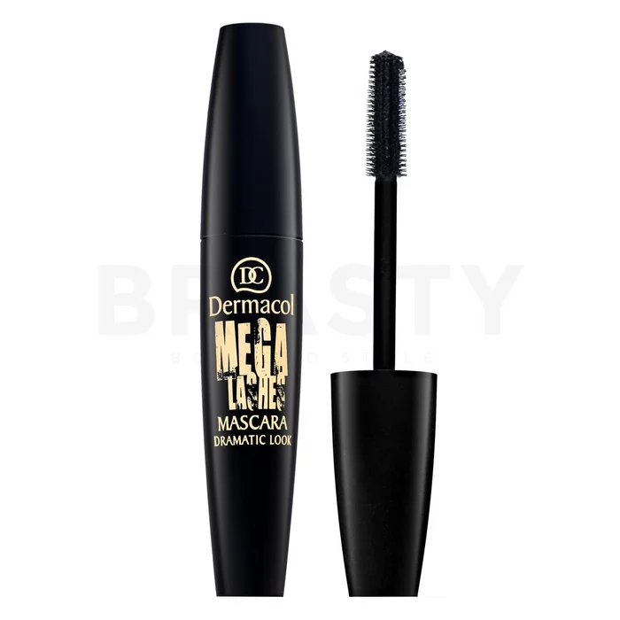 Dermacol Mega Lashes Mascara Dramatic Look řasenka pro prodloužení řas a objem Black 13 ml