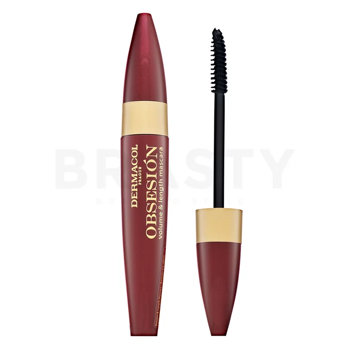 Dermacol Obsesión Volume & Length Mascara řasenka pro prodloužení řas a objem 01 Black 9 ml