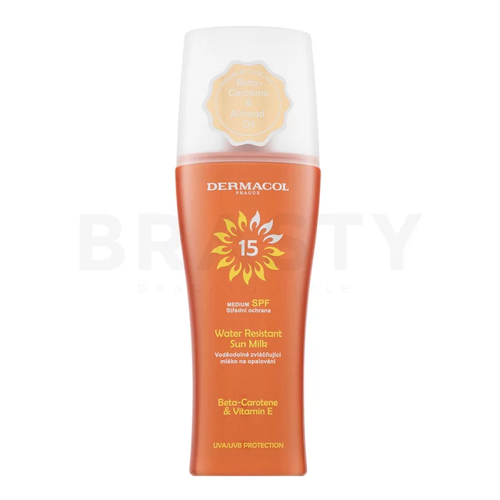 Dermacol Sun Water Resistant Sun Milk SPF15 Spray mléko na opalování ve spreji 200 ml
