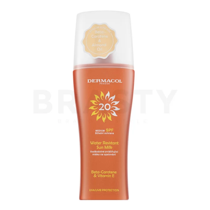 Dermacol Sun losjon za sončenje v spreju Water Resistant Sun Milk SPF20 Spray 200 ml