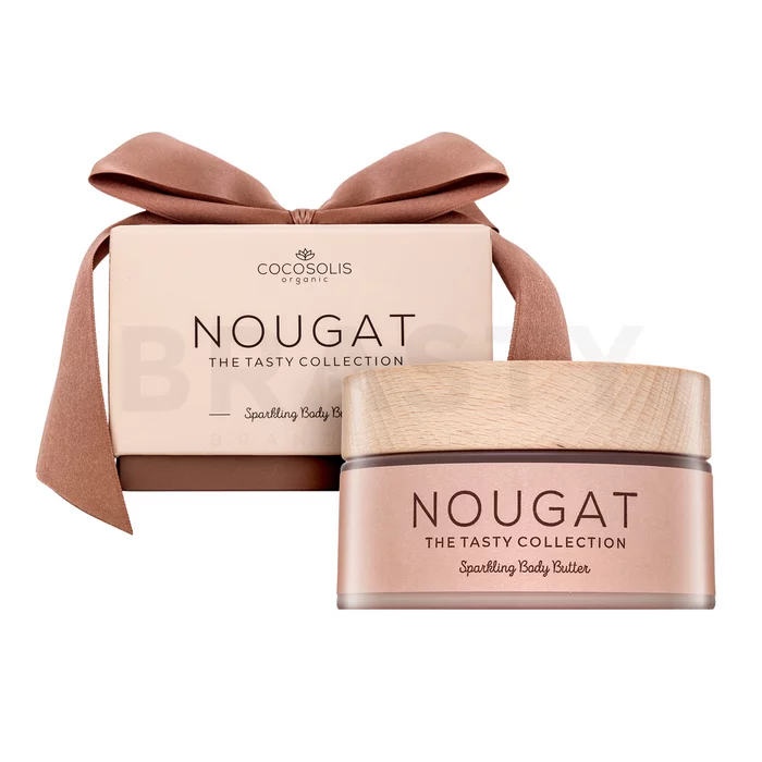 COCOSOLIS NOUGAT Sparkling Body Butter Körperbutter für eine einheitliche und aufgehellte Gesichtshaut 250 ml