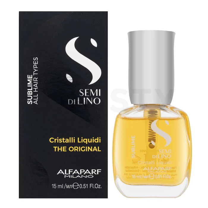 Alfaparf Milano Semi Di Lino Sublime Cristalli Liquidi The Original ulei pentru finețe și strălucire a părului 15 ml