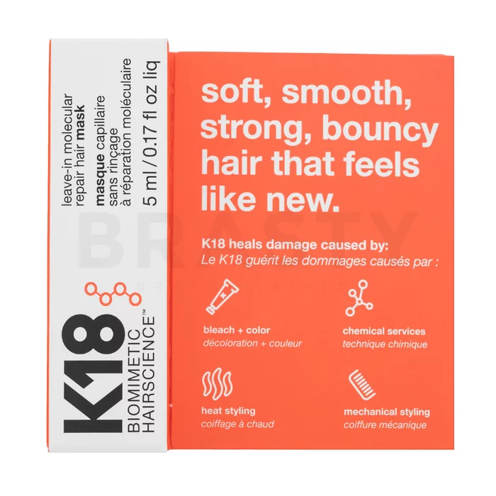K18 Leave-In Molecular Repair Hair Mask Pflege ohne Spülung für sehr trockenes und geschädigtes Haar 5 ml