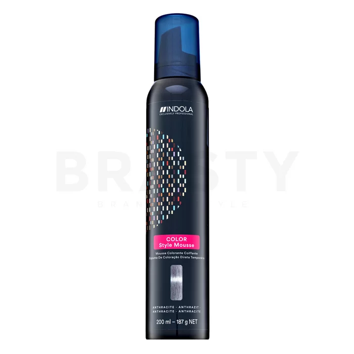 Indola Color Style Mousse semi-permanentní barvící pěna na vlasy Anthracite 200 ml