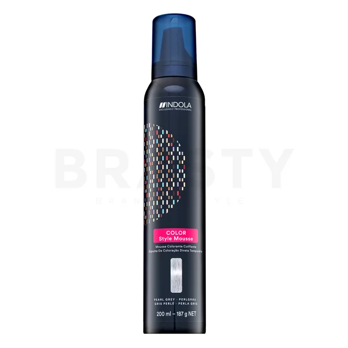 Indola Color Style Mousse semi-permanentní barvící pěna na vlasy Pearl Grey 200 ml