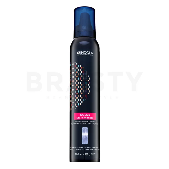 Indola Color Style Mousse semi-permanentní barvící pěna na vlasy Silver Lavender 200 ml