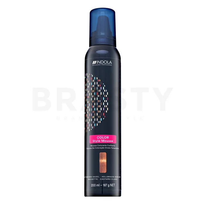 Indola Color Style Mousse semi-permanentní barvící pěna na vlasy Light Brown Hazel 200 ml