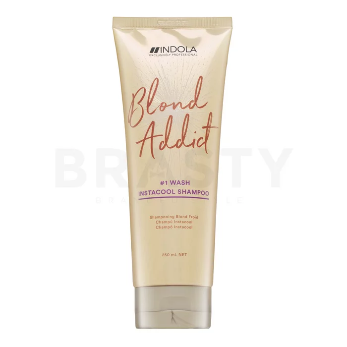 Indola Blond Addict 1 Wash Instacool Shampoo neutralizující šampon pro blond vlasy 250 ml